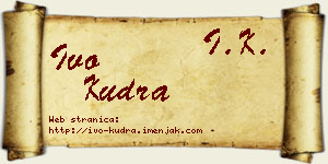 Ivo Kudra vizit kartica